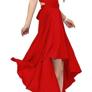 Medium red full length dress